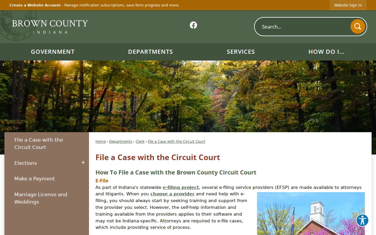 Brown County civil court docket filing information