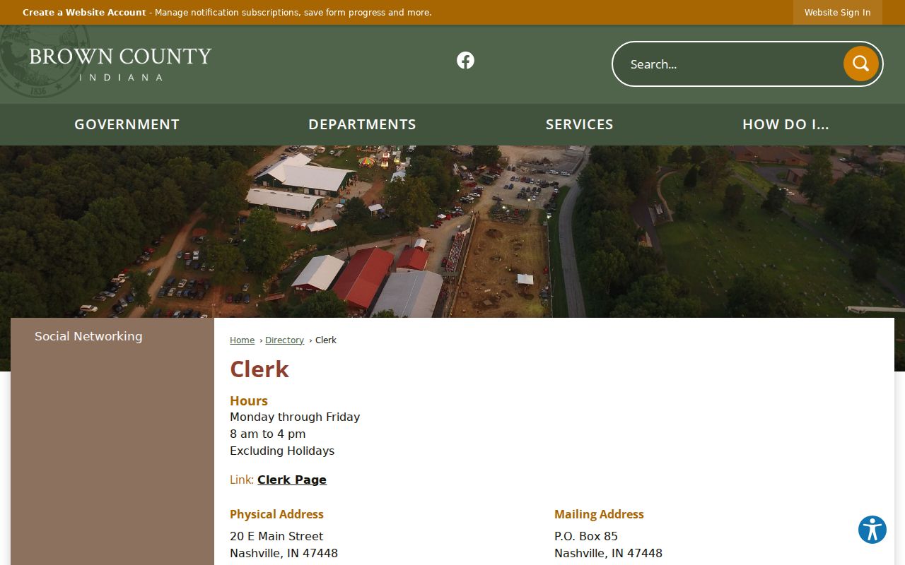 Brown County Clerk directory and contact listing