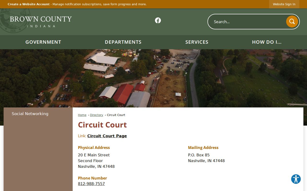 Brown Circuit Court official directory listing