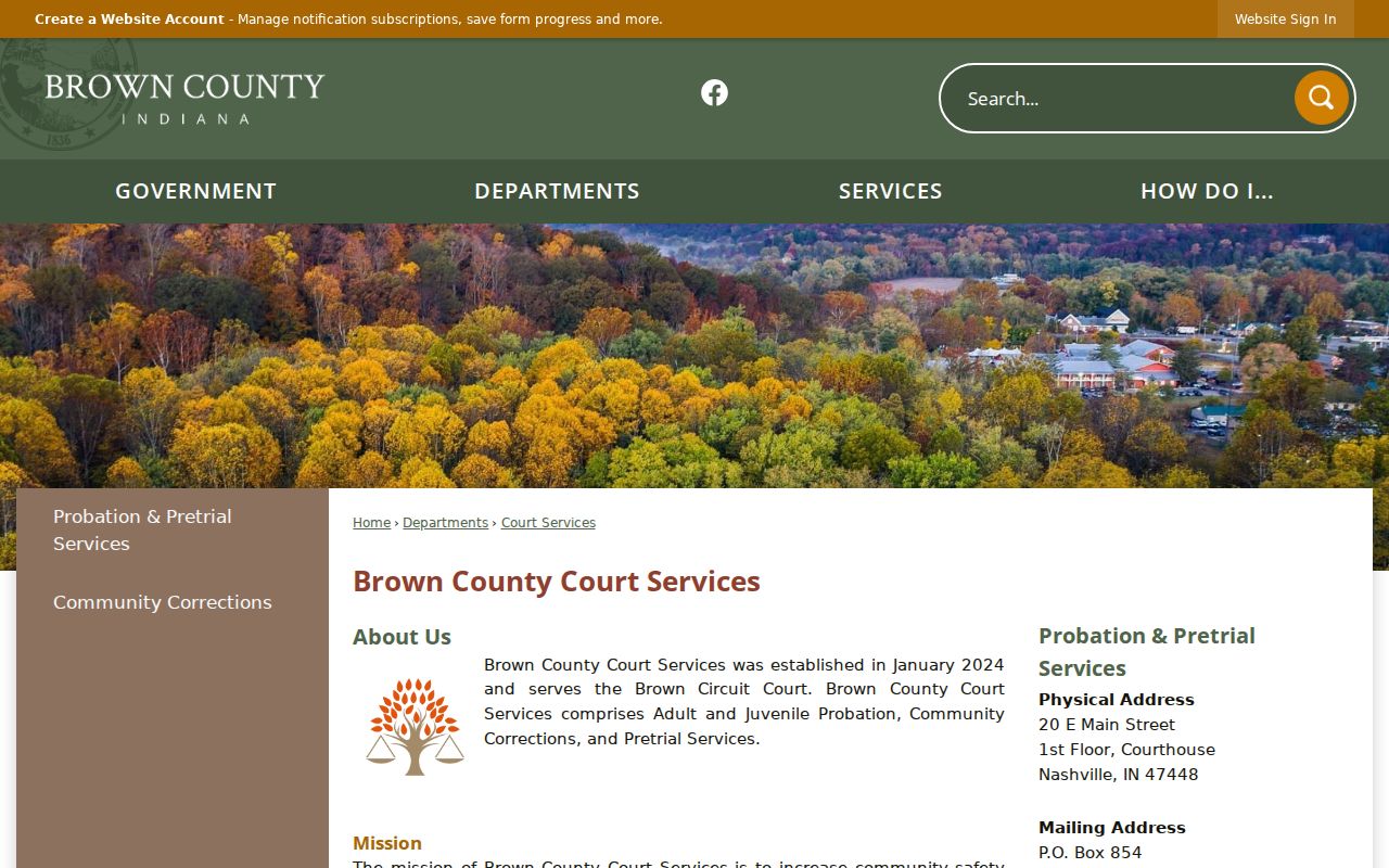 Brown County Court Services official information