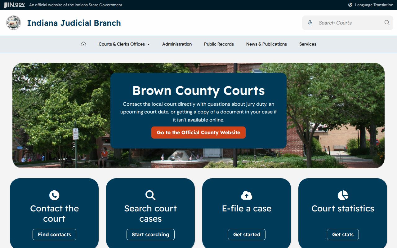 Indiana Judicial Branch Brown County court information